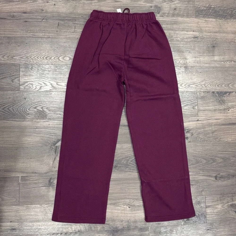 Alo Yoga Accolade‎ Straight Leg Sweatpant Wine Red Fleece Pants Medium NEW